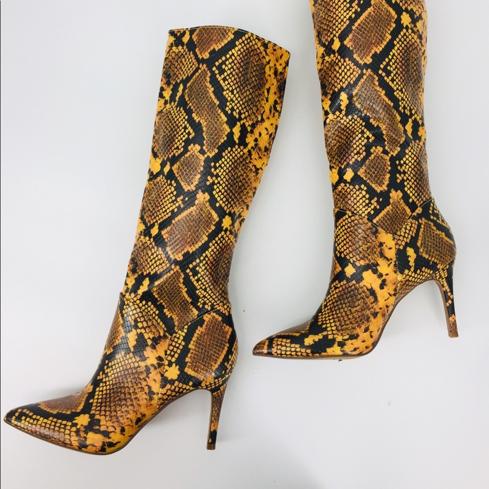 Steve Madden Kinga Snakeskin Knee High Boots - Picture 7 of 7